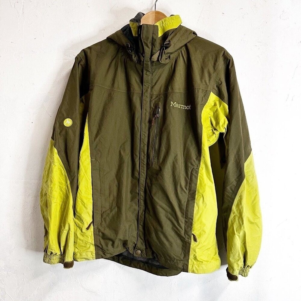 Marmot Mens Winter Jacket Small Nylon Snow Zip Up Hooded Weatherproof
